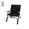 DOD日本户外露营亲子椅铝合金便携舒适靠背低躺椅沙滩椅C1-833-BK 宽坐椅黑色C1-832-BK