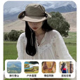 偶森登山帽西部牛仔帽渔夫帽女透气防晒户外露营2024新款夏遮阳帽子男 户外速干/石墨黑/帽子+面罩+墨镜