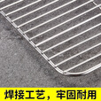 宜时代不锈钢烧烤网加粗长方形烤肉网烤串烘焙网晾网沥水架隔油网凉网 60*40cm带脚烧烤网-不锈钢