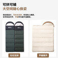 牧高笛（MOBIGARDEN） 户外睡袋加厚隔脏便携式防寒保暖睡袋午休成人信封睡袋祥云 苍松绿(左)1.0KG【适合14-20℃】