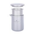 必唯（BOUNDLESS VOYAGE）纯钛户外旅行茶具套装鹰嘴泡茶器双层茶杯防烫便携功夫茶露营煮茶 Ti3120D  茶壶