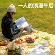 野餐垫防潮垫防水户外草地露营垫便携式野餐垫手提包款野餐垫地垫 红白格子 手提便携式1米*1.5米