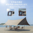 清系 黑胶天幕户外遮阳棚防雨加强防晒沙滩超大露营凉棚雨棚蝶形帐篷 24平方米【流沙金黑胶】多人聚会