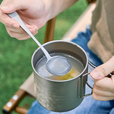 侠鹿TA1纯钛户外钛合金马克杯水杯咖啡杯露营野营套装创意便携 银灰色 220ml纯钛杯（无盖不配网袋）
