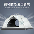 天丂 全自动帐篷 户外露营防水速开帐篷2-3人野外便携式帐篷野营装备 【升级双层款 米白色】