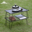 Campingmoon柯曼折叠桌T-235户外露营置物架网桌科曼 【T-2308】黑色铝合金天板