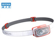 迪卡侬户外运动LED强光露营登山钓鱼/夜钓轻便头戴式头灯FOR3 USB充电款 红色