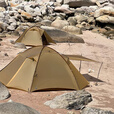 自由之魂（The Free Spirits）TFS黑标 繁星Stars3 三人抗风防雨三季露营帐篷 繁星3+地布(沙漠黄)