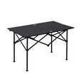 牧高笛（MOBIGARDEN） 铝合金折叠桌户外露营野餐桌蛋卷桌便携家庭轻便可伸缩餐桌 折叠蛋卷桌L-曜石黑