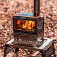 黑固 BLACK SOLID2024新款S1钛壁炉户外轻量化柴火炉露营帐篷取暖炉家用观火炉 钛S1取暖炉