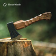 THOUS WINDS千风多功能工兵斧头锰钢斧户外斧劈柴山系黑胡桃木开山伐木手工斧 白橡木斧