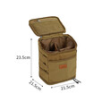 CAMPSOR户外炊具餐具套锅气罐防撞野餐包收纳包野炊手提包冰包露营包 中号沙色包土黄