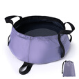 Tuban旅行便携式折叠盆泡脚桶洗脸盆户外野营折叠水桶旅游用品 紫色【超轻折叠便携】