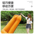 欧梵普（oufanpu） 充气沙发户外露营装备 音乐节便携式懒人充气空气沙发躺椅气垫床 黑+橙色【免充气配收纳袋】