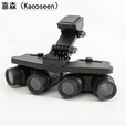 靠森（Kaooseen）夜视仪头戴式四目PN18四筒四眼模型望远镜功能版迷模型COS配件 黑色头盔