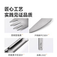 原始人纯钛户外便携露营筷子多功能叉勺餐具野营勺子钛合金叉子 纯钛餐具套装