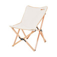 牧高笛（MOBIGARDEN）实木椅 户外露营便携式折叠椅可折叠实木椅云缎 大号M-象牙白