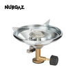 NURGAZNurgaz银色一体式迷你猛火气炉煤气户外丁烷野餐炉带点火登山燃气 大三元+收纳袋