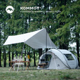 kommot牧彻 秒开免搭帐篷全自动搭建户外帐篷野营自动展开遮阳防雨帐篷 象牙白3-4人门厅款