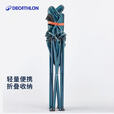 迪卡侬户外折叠椅子凳便携露营凳钓鱼椅随身靠背椅ODCF 离地41cm天蓝
