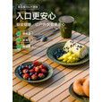 伯希和（Pelliot）HIKER户外野餐餐具不锈钢复古餐盘露营野炊装备16307150橄榄绿小