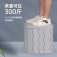 囧驴车载马桶便携式防臭户外野营厕所折叠移动自驾游用品坐便器成人 分体蓝+防透光涂银帐篷