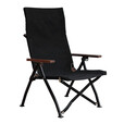 OnwaySports可调节角度铝合金折叠椅便携躺椅钓鱼午睡椅露营凳 新款黑星空 黑色 三档可调节