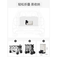 北欢 Bavay加大款户外野营拖车可折叠露营推车野餐营地小拉车S01 400L 大有可为棕色+轨道桌板