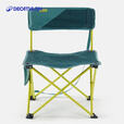 迪卡侬户外折叠椅子便携露营折叠凳钓鱼椅随身靠背椅大承重凳子QUNC 离地25cm暗苔绿（轻巧版）
