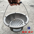 许棋杏取暖碳炉一种可以烧炭的炉子火锅煲汤炉碳锅炉 木碳炉 铸铁小火炉 小号 生铁碳炉 口径20.5cm