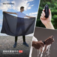 蜂筑BeeNesting旅行压缩毛巾男吸汗运动吸水巾超细纤维超轻抗菌速干巾 黑灰 S面巾(40x40cm)