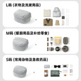 挪客Naturehike背包分仓整理袋户外旅行装备防水分装收纳袋洗漱包 冷灰/3件套