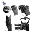 ZJZ阻击者黑鹰92G战术快拔腰套绑腿快拔塑钢战术快反套下沉快拆腿套 CQC款92G快拔套 腰款