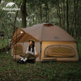 挪客Naturehike六边形蒙古包帐篷户外野营防水防雨3-4人露营装备 深咖色