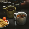 THOUS WINDS 千风不锈钢双层水杯250ml户外露营餐具保温咖啡喝茶防烫便携水杯 250ML双层水杯 复古银