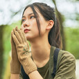 牧高笛（MOBIGARDEN）手套 户外露营加长防护手套复古加厚保暖针织手套 橄榄绿