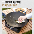 牧高笛多边形煎盘铝合金圆型家用平底露营户外卡式炉烧烤烤肉盘野炊锅具 NX23666008圆形煎盘33