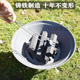 蝶烤香铸铁火盆烧烤架烤炉碳火炉取暖家用户外室内烤肉乔迁火盆老式炉子 大号【盆+炉条+烤网+提手+脚架】