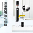 雷佰（Leibai）710激光笔USB充电红外线绿光售楼部沙盘强光远射指示镭射激光灯  绿光【黑色】送满天星