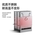 欧梵普（oufanpu）户外露营便携柴火灶野餐炉不锈钢折叠方形烧烤炉野餐烧烤架取暖炉 柴火灶小号21*14*14