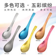 钛途（TITO TITANIUM） 纯钛汤勺调羹99.5%钛合金家用户外野营餐具厨具勺子 纯钛勺-暮光冰花蓝色-大号