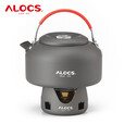 爱路客（ALOCS）矮脚酒精炉 户外露营便携酒精炉具铝合金轻量酒精炉头烧水套装 经典款+1.4L户外水壶
