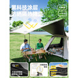 探险者（TAN XIAN ZHE）黑胶帐篷天幕一体户外二合一便携式一键自动搭建露营全套装备雅望 3-5人帐篷露营套餐一