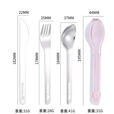 馬仕途304食品级不锈钢便携餐具套装(包括刀+叉+羹+灰色收纳盒)