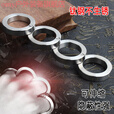 oenyMAIA CHE 指虎防身戒指铁拳头四指拳扣扳指车载不锈钢合法防身破 银色两个装