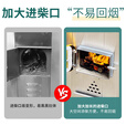 襄睿不锈钢柴火灶农村家用灶加厚移动地锅灶台户外新款双灶台带风机 双灶60cm+50cm+水箱+案板