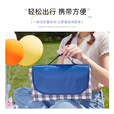 妙奕嘉防潮垫便携款野餐垫加厚加大露营户外地垫坐垫沙滩垫海边野外垫子 便携野餐垫【藏蓝格】 150*200cm
