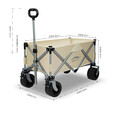北岳露营推车聚拢户外折叠营地车拖车摆摊野营手拉车小推车野餐车桌板 【桌子套餐】飞机轮-奶白+白色桌
