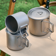 侠鹿TA1纯钛户外钛合金马克杯水杯咖啡杯露营野营套装创意便携 银灰色 220ml纯钛杯（无盖不配网袋）