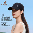 骆驼（CAMEL）户外运动棒球帽男女鸭舌帽透气遮阳秋冬遮脸防晒帽子 133BARC017，墨蓝 均码